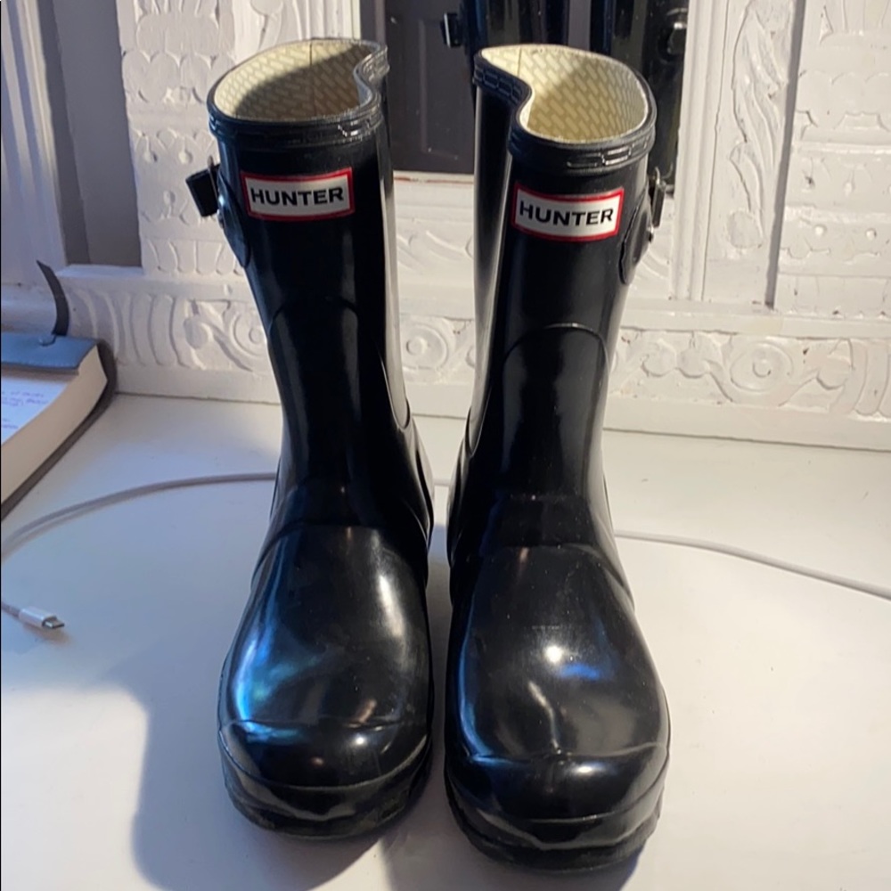 Short Black Hunter Rain Boots